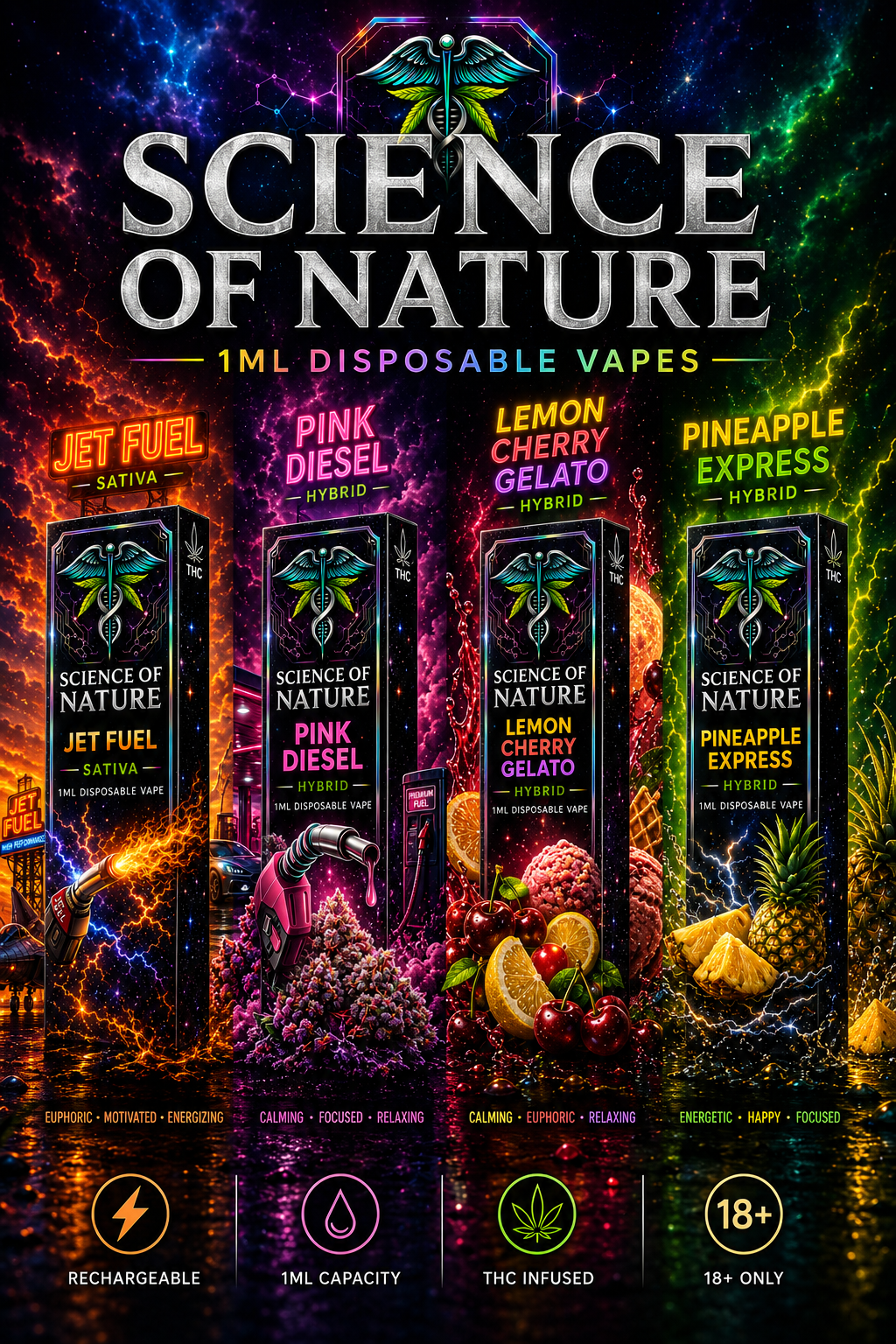 Science Of Nature - 1ml Disposable THC Vapes