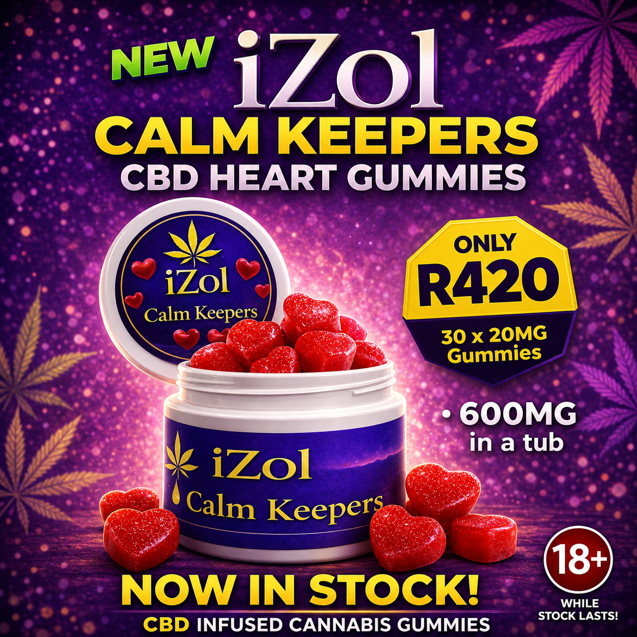 iZol Calm Keeper Gummies - 20MG CBD