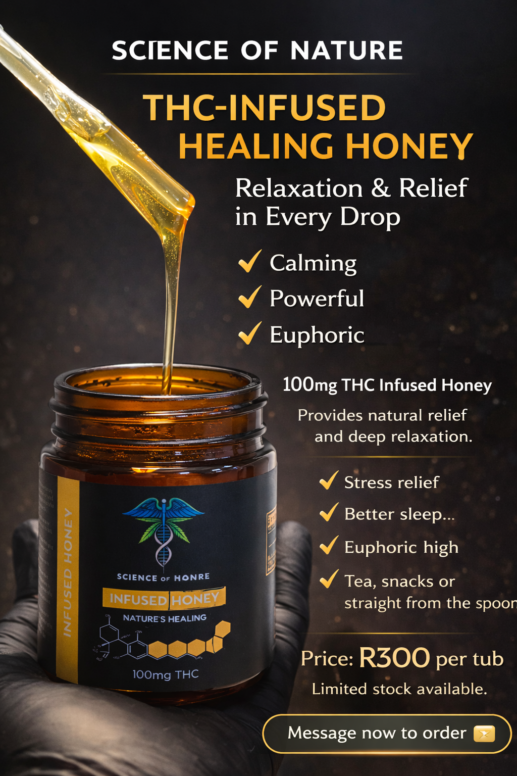Science Of Nature - 100mg THC Honey